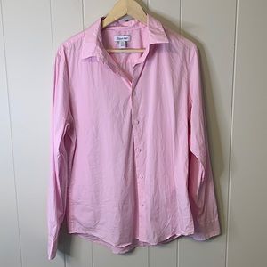 Calvin Klein The Stretch Cotton Shirt Slim Fit Pink Size Large